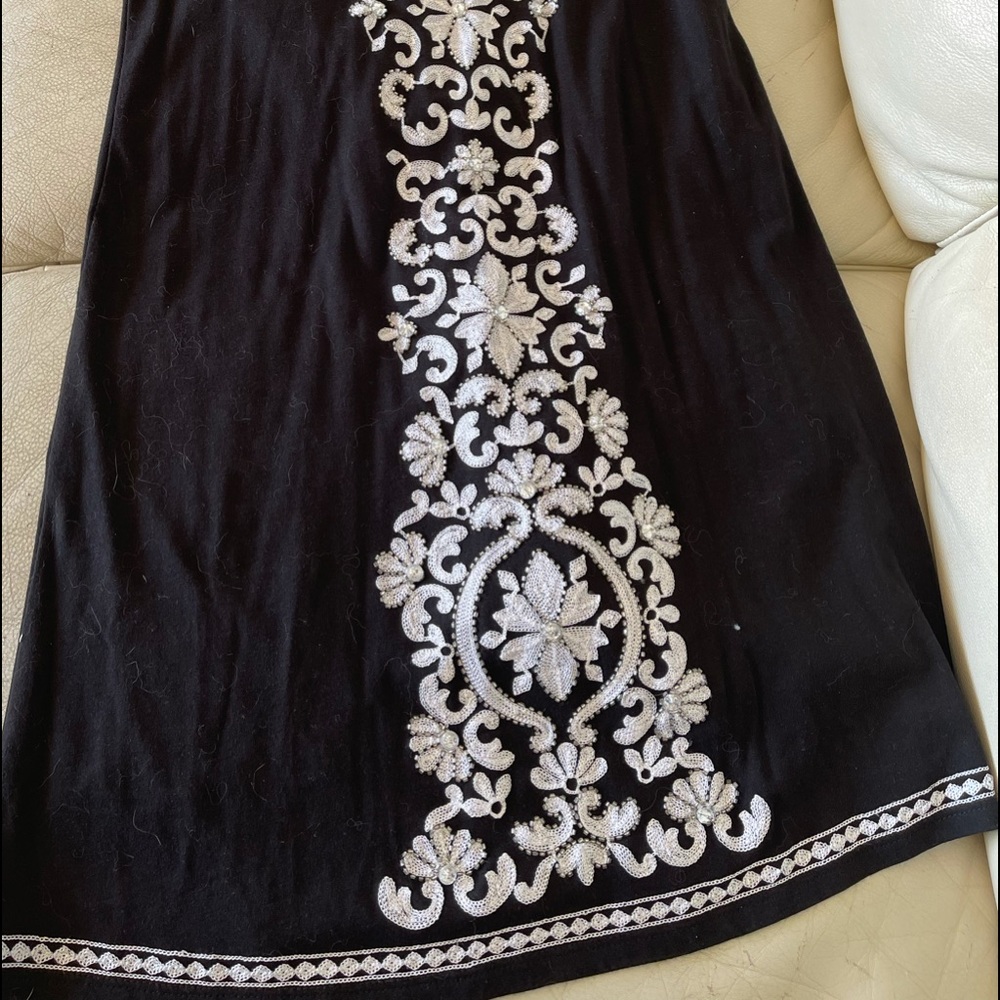 INC Black Dress w/Embellishments Small Petite